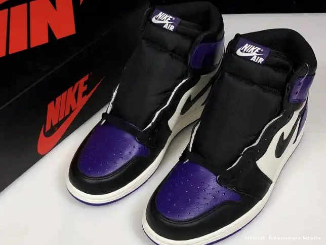 Official Maikesneakers 1 Purple 555088-501 Air Jordan Court 0403